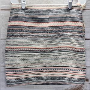 Dalia Size 6 Womens Multi-Color Tribal Pattern Skirt with Polyester Liner